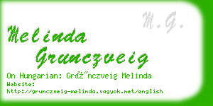 melinda grunczveig business card